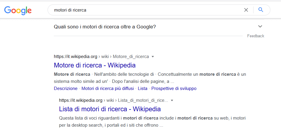 Posizionamento organico sui motori di ricerca